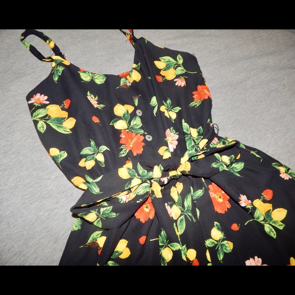 Black Flowing Floral Romper